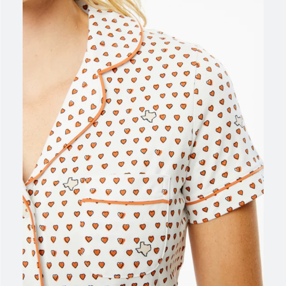 Roller Rabbit Texas Hearts Polo PJ Set